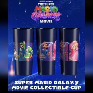 The Super Mario Galaxy Movie 2026 Large Plastic Collectable Cup New Exclusive
